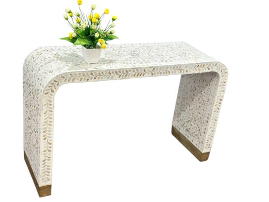 Mother of Pearl Inlay Console Table