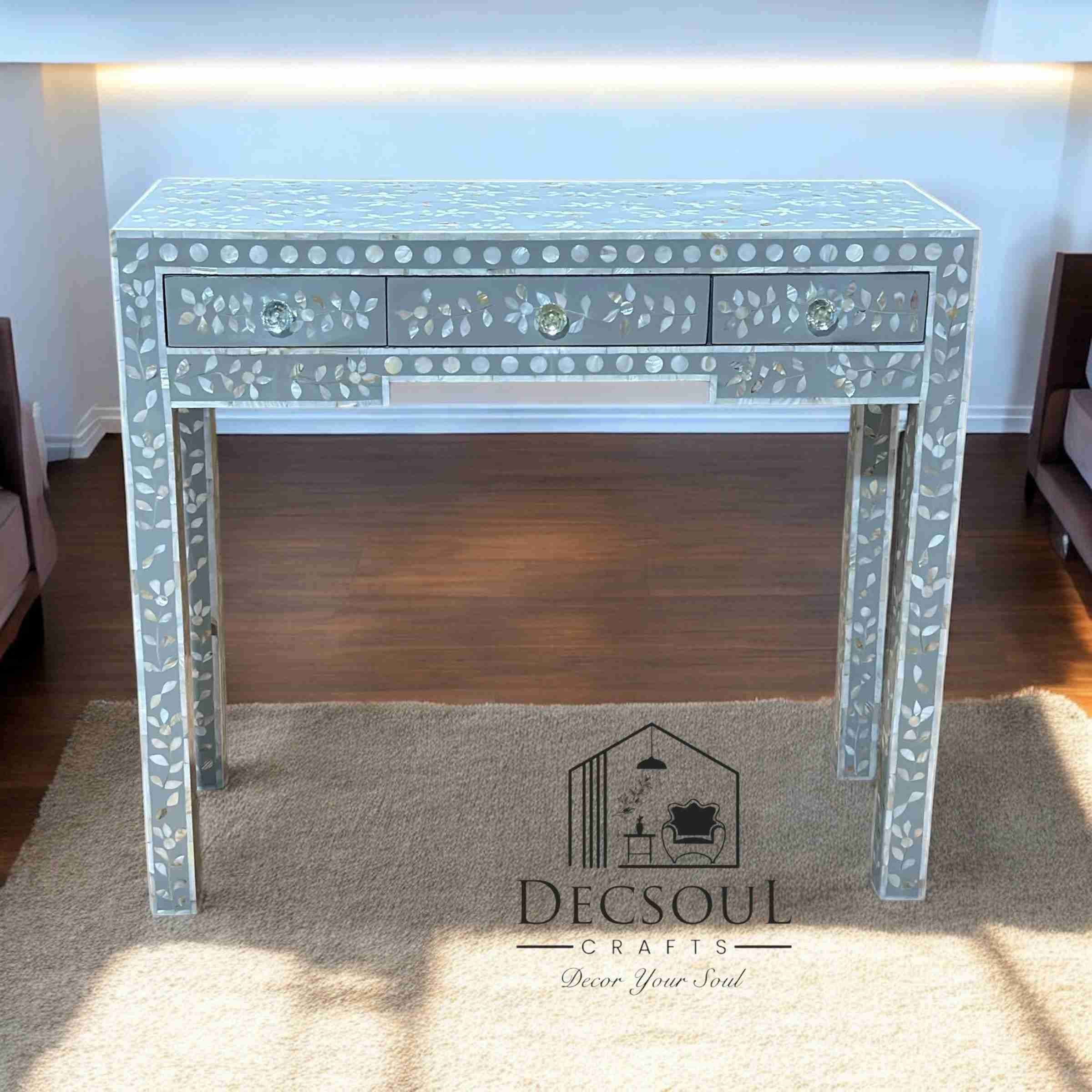Decsoul 14 logo_11zon Mother of Pearl Inlay Console - Image 1