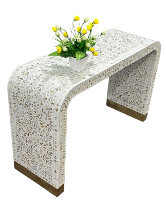 Mother of Pearl Inlay Console Table