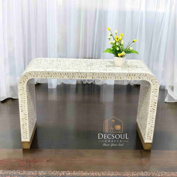 Mother of Pearl Inlay Console Table