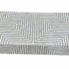 Bone Inlay Strips Coffee Table – Grey with Geometrical Design
