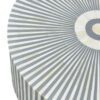 Bone Inlay Coffee Table – Grey with Geometrical Design