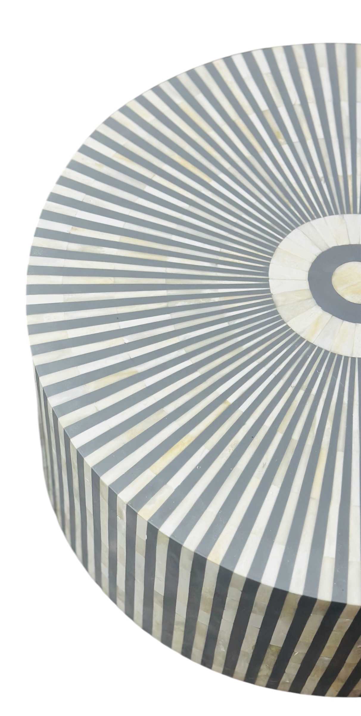 Decsoul 22a_11zon Bone Inlay Coffee Table β Grey with Geometrical Design - Image 3