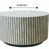 Bone Inlay Coffee Table – Grey with Geometrical Design