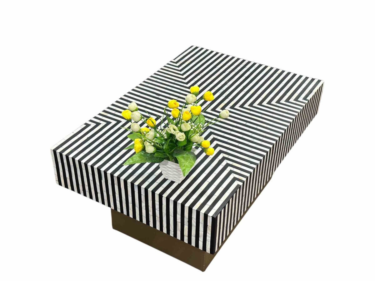 Mother of Pearl Inlay Coffee Table - Image 3