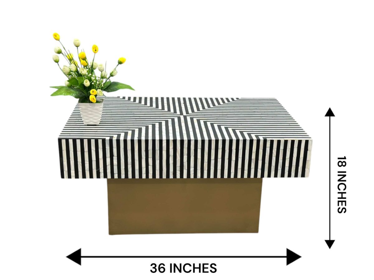 Mother of Pearl Inlay Coffee Table - Image 4