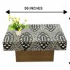 Mother of Pearl Inlay Coffee Table  Black with Floral Design