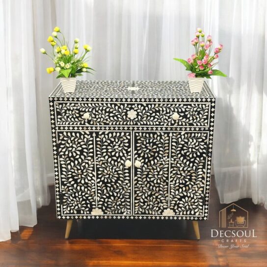 MOTHER OF PEARL INLAY CABINET