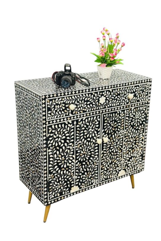 MOTHER OF PEARL INLAY CABINET