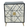 Boho Bone Inlay Cabinet – Vintage Indian Style Cabinet