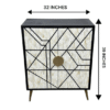 Boho Bone Inlay Cabinet – Vintage Indian Style Cabinet
