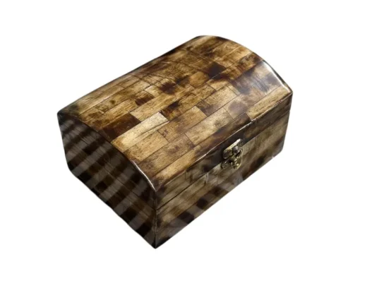 Bone Inlay Treasure Box Antique Style Handmade Wooden Jewelry Box