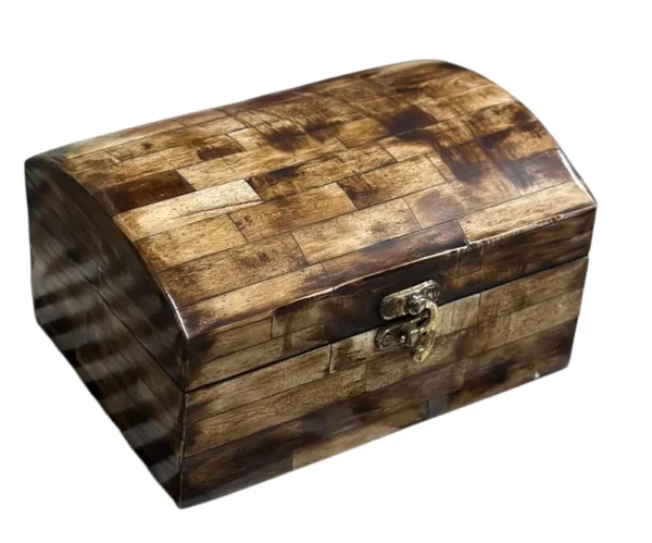 Bone Inlay Treasure Box Antique Style Handmade Wooden Jewelry Box