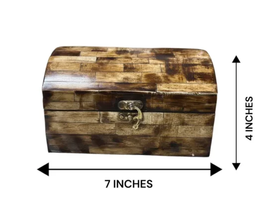 Bone Inlay Treasure Box Antique Style Handmade Wooden Jewelry Box