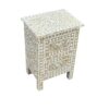 Bone Inlay Bedside Table – 2 Drawers