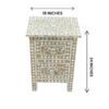 Bone Inlay Bedside Table – 2 Drawers
