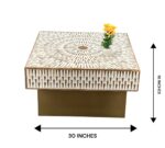 Teak Inlay Coffee Table - Image 3