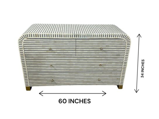 Bone Inlay U-Shape Cabinet