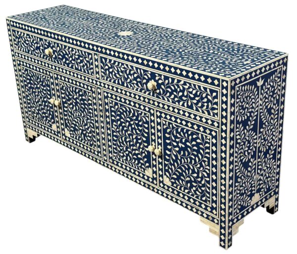 Bone Inlay Cabinet – 4-Door