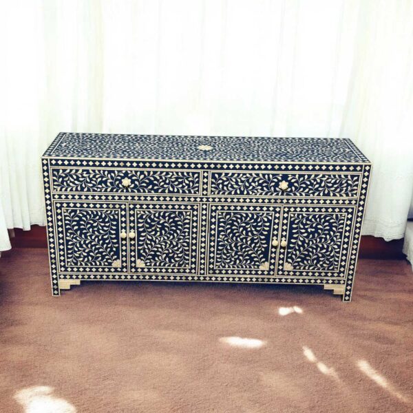 Bone Inlay Cabinet – 4-Door