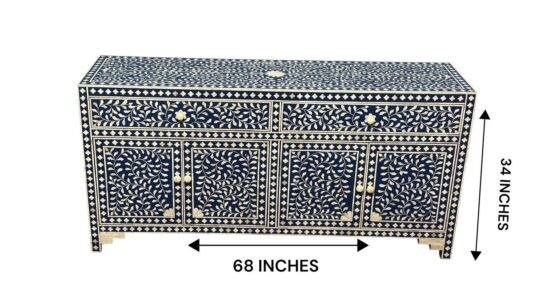 Decsoul26c Bone Inlay Cabinet – 4-Door