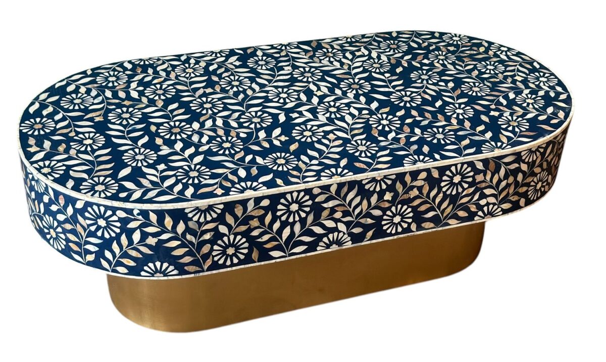 Mother of Pearl Inlay Coffee Table - Image 4