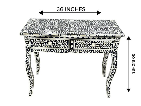 Decsoul30a Bone Inlay Console Table – 2 Drawers