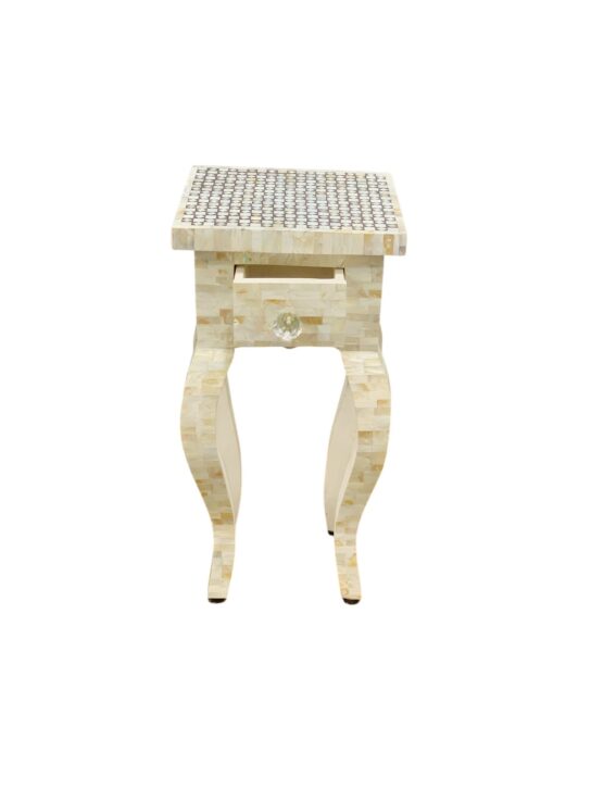 Decsoul31a Mother of Pearl Inlay Bedside Table