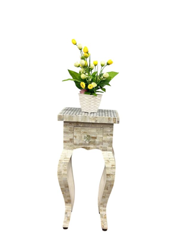 Mother of Pearl Inlay Bedside Table