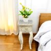 Decsoul32white Mother of Pearl Inlay Bedside Table