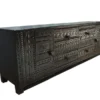 Handcarved Wooden TV Unit | Solid Wood Entertainment Console
