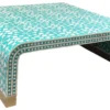 Handmade Floral Bone Inlay Center Table Handmade Floral Bone Inlay Center Table