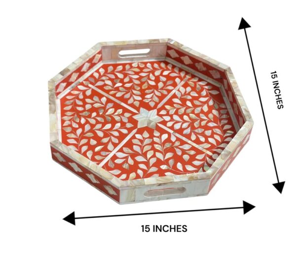 Mother of Pearl Hex Tray-Perfect Gift-Handmade-Home Decor-Inlay Art