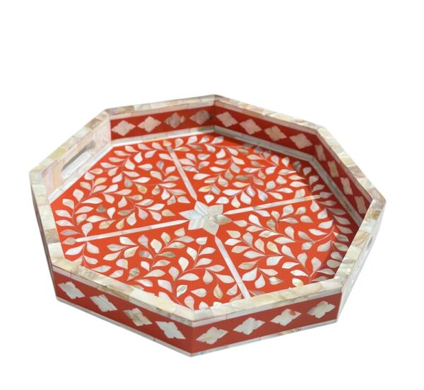 Mother of Pearl Hex Tray-Perfect Gift-Handmade-Home Decor-Inlay Art