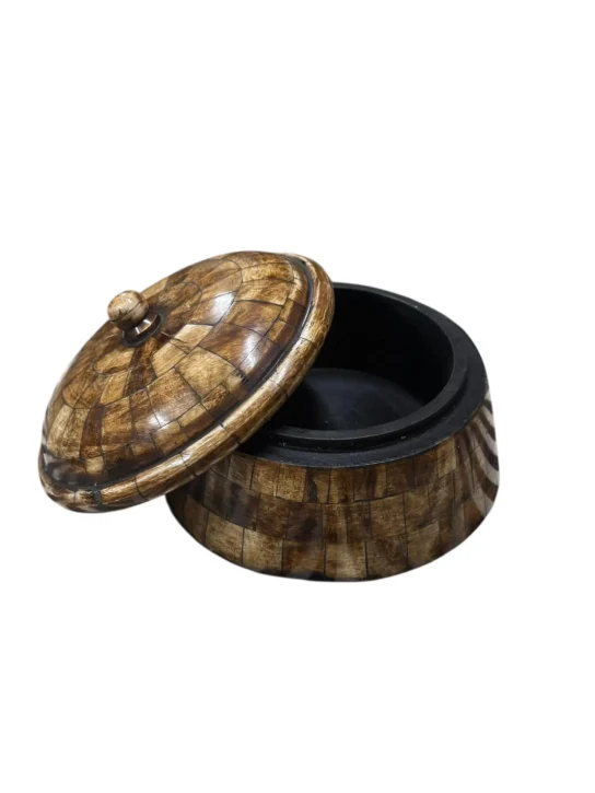 HANDMADE BONE FITTED Decoration Box Antique Style Wooden