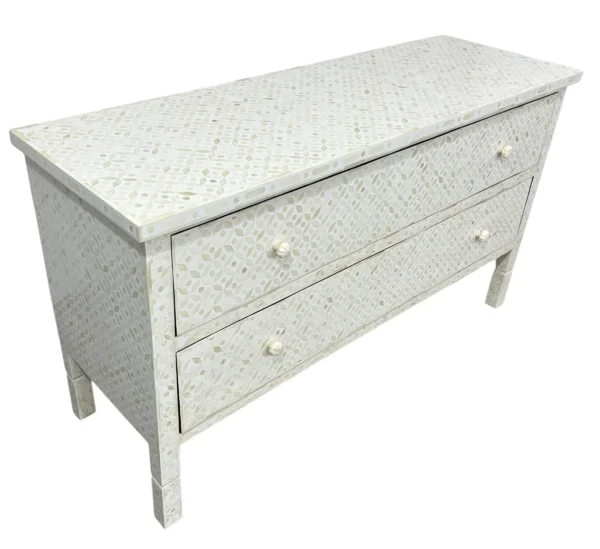 Handmade Bone Inlay Drawer Chest – Handmade Boho Dresser