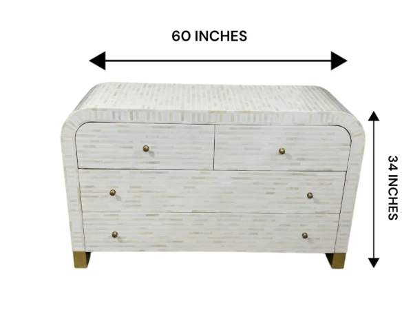 Handmade Luxury Bone Inlay Cabinet – Handcrafted Decorative Storage