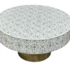 HandMade Bone Inlay Center Table – Floral Pattern