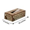 Handmade Teak Inlay Tissue Box – Decorative Wooden Tissue Holder