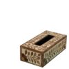 Handmade Teak Inlay Tissue Box – Decorative Wooden Tissue Holder