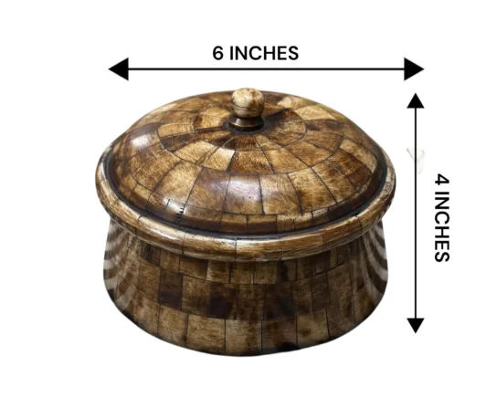 HANDMADE BONE FITTED Decoration Box Antique Style Wooden