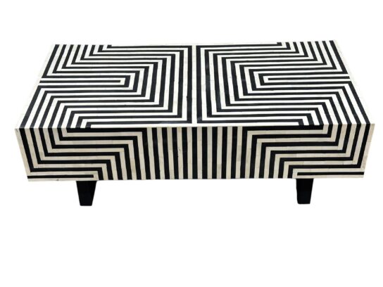 Handmade Bone Inlay Rectangular Center Table