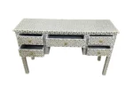 Handmade Luxury Bone Inlay 5 Drawer Table β Handmade Antique Dresser - Image 4