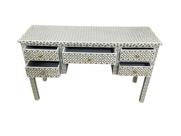 Handmade Luxury Bone Inlay 5 Drawer Table – Handmade Antique Dresser