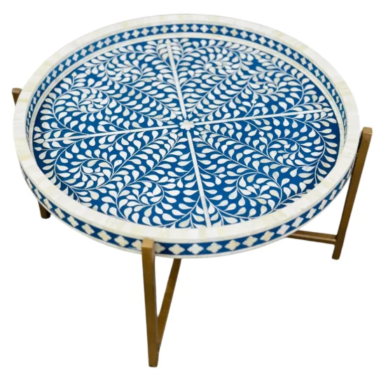 il_fullxfull.6874200823_er23 Handmade Round Bone Inlay Coffee Table – Classic Handcrafted Center -Home Decor