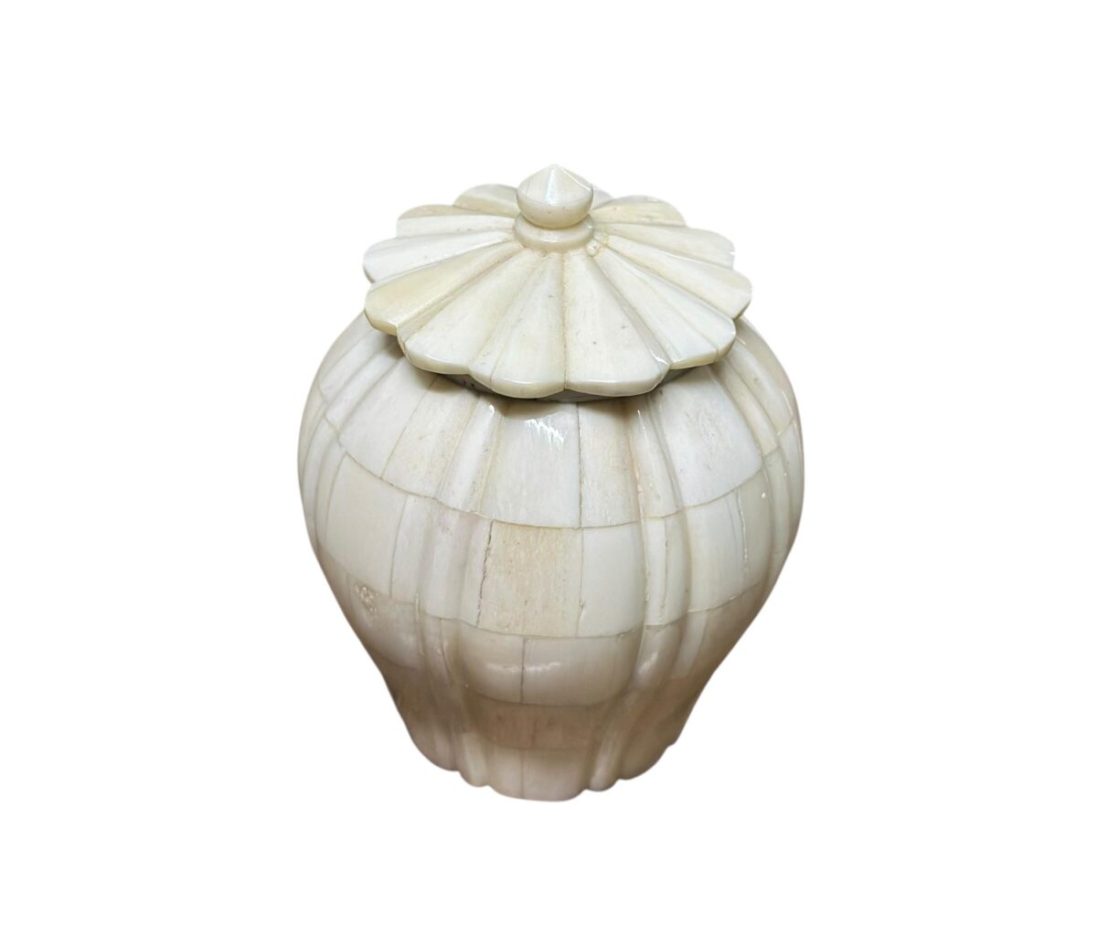 Handcrafted Bone Inlay Decorative Jar with Lid - Image 2