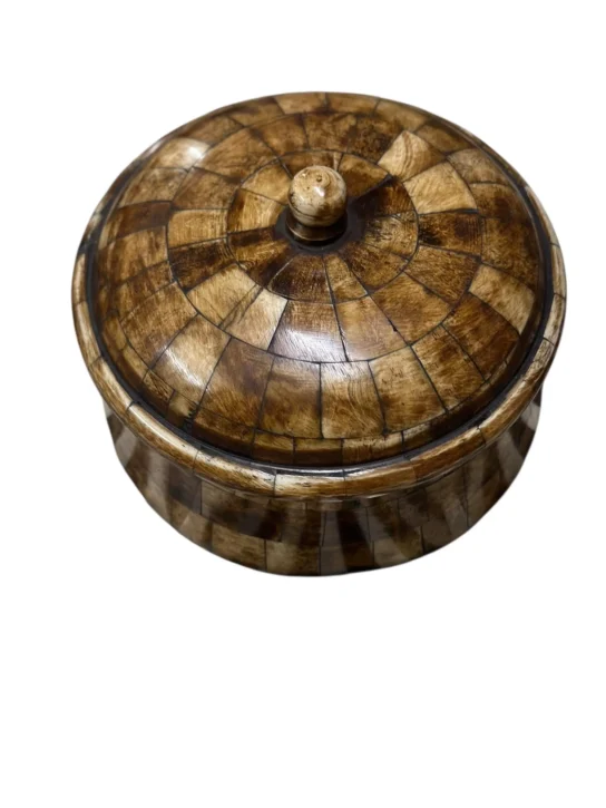 HANDMADE BONE FITTED Decoration Box Antique Style Wooden