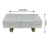 Gray Bone Inlay Coffee Table | Modern Geometric Handmade Furniture