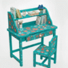Hand-Painted Kids Desk and Chair Set: Floral Art Furniture-Kids Gift