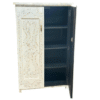 Mother of Pearl Inlay Wardrobe | White MOP Armoire | Floral Storage Cabinet | Luxury Bedroom Furniture